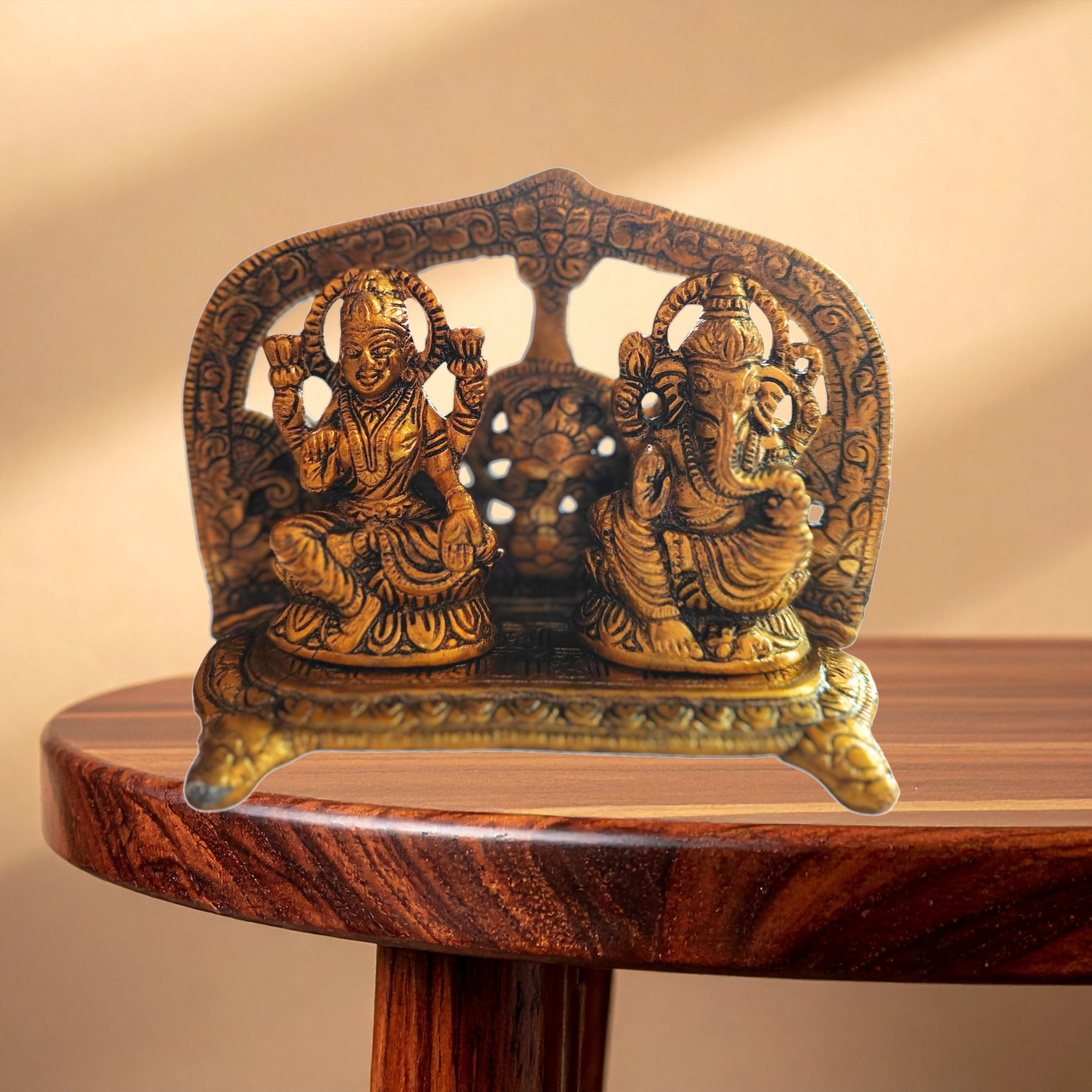 laxmi ganesh brass idol