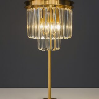 Contemporary Brass Crystal Table lamp