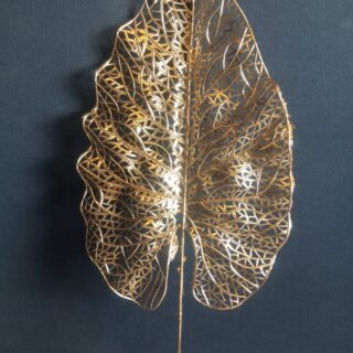 Golden Artificial Skeleton Ginkgo Leaf