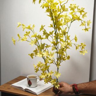 Artificial Yellow Ivy or delphinium or larkspur flower