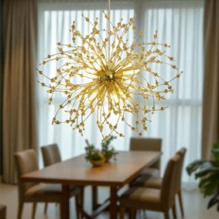 Hanging lamp Dandelion Crystal Chandelier 6 light
